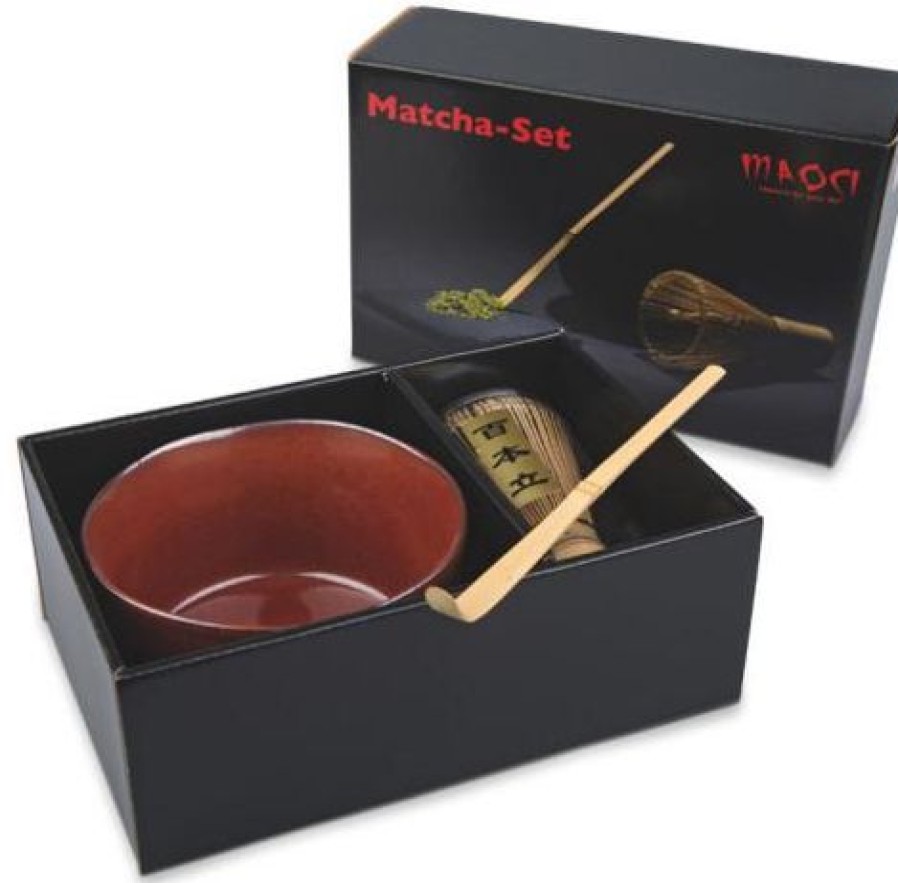 Matcha | Maoci Matcha-Set Dreiteilig - Braun