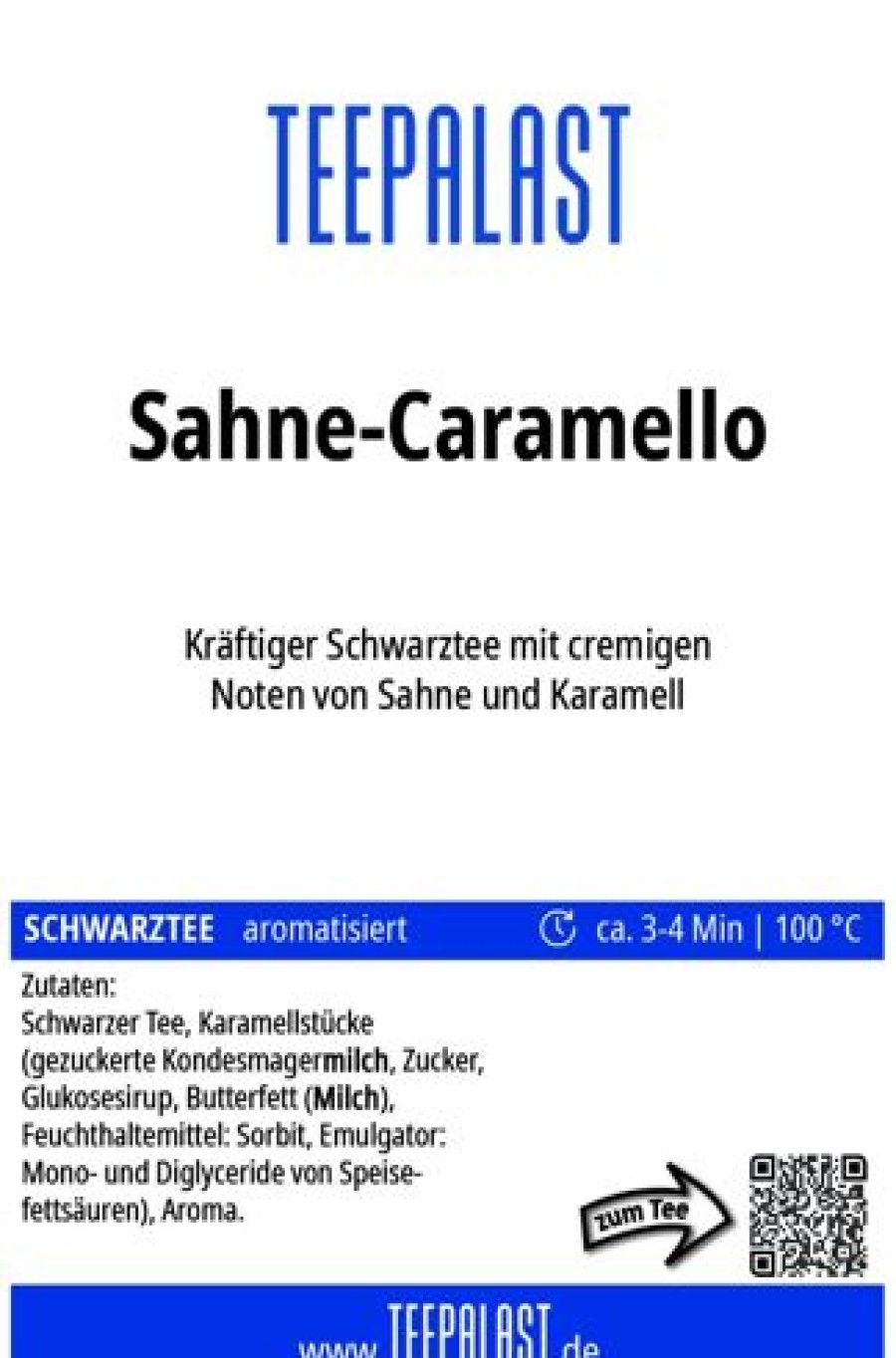 Schwarzer Tee | Teepalast Schwarztee Sahne-Caramello