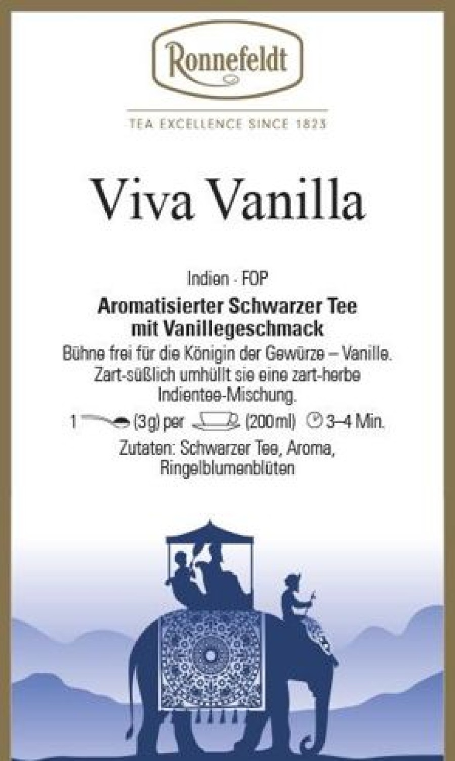 Schwarzer Tee | Ronnefeldt-Tee Viva Vanilla