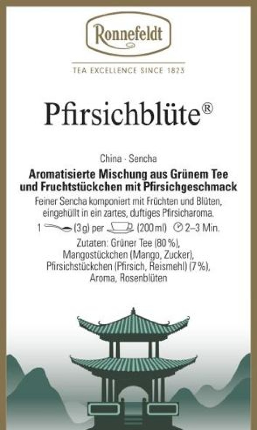 Gruner Tee | Ronnefeldt-Tee Pfirsichblte