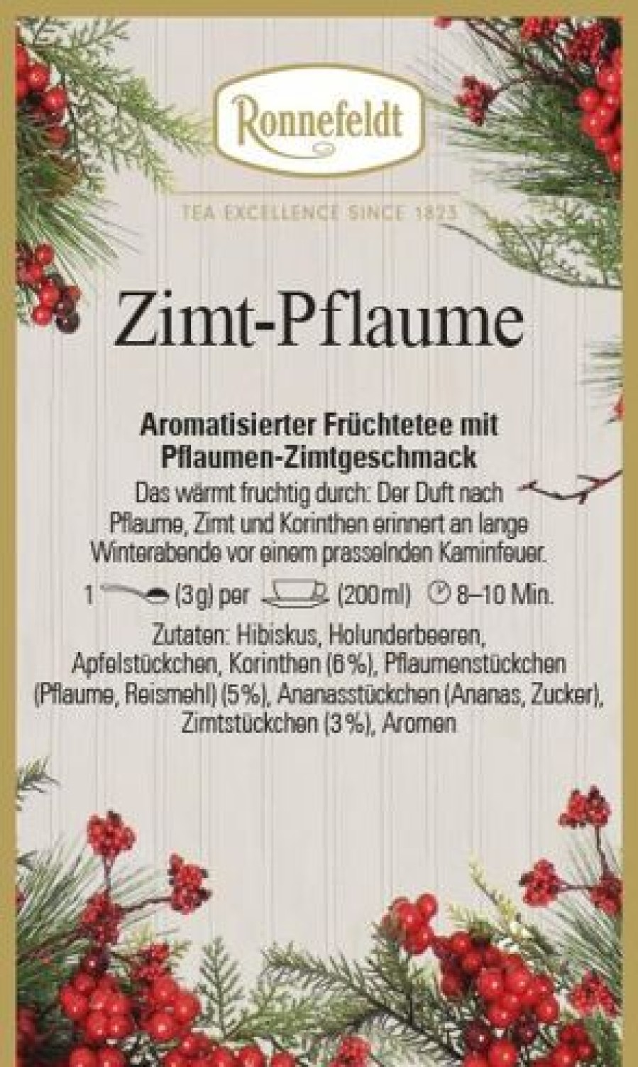 Weihnachtstee | Ronnefeldt-Tee Zimt-Pflaume