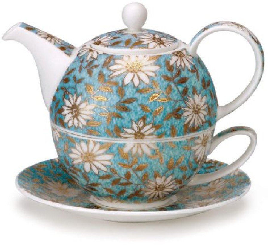 Tea For One | Dunoon Tea For One Set Nuovo Blau-Grn