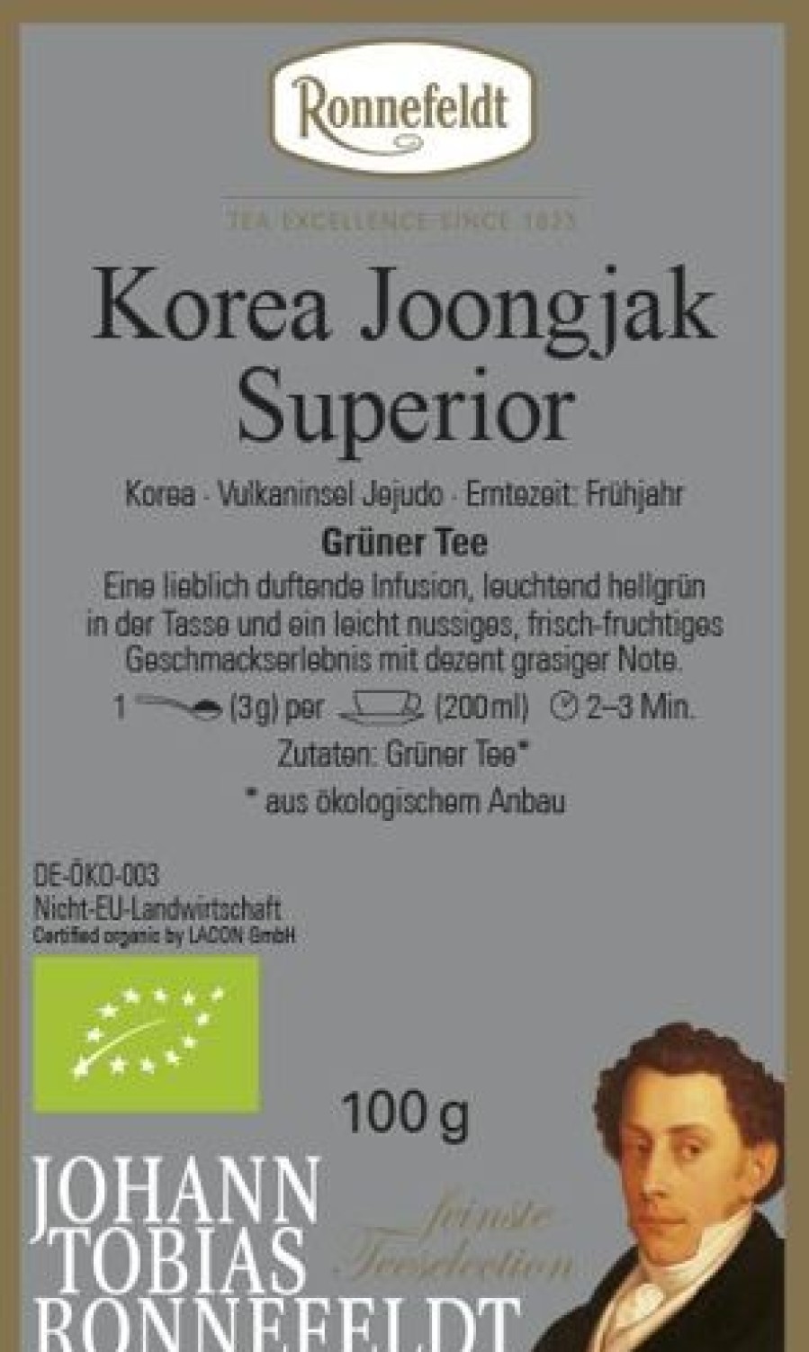 Besonderheiten | Ronnefeldt-Tee Korea Joongjak Superior Bio