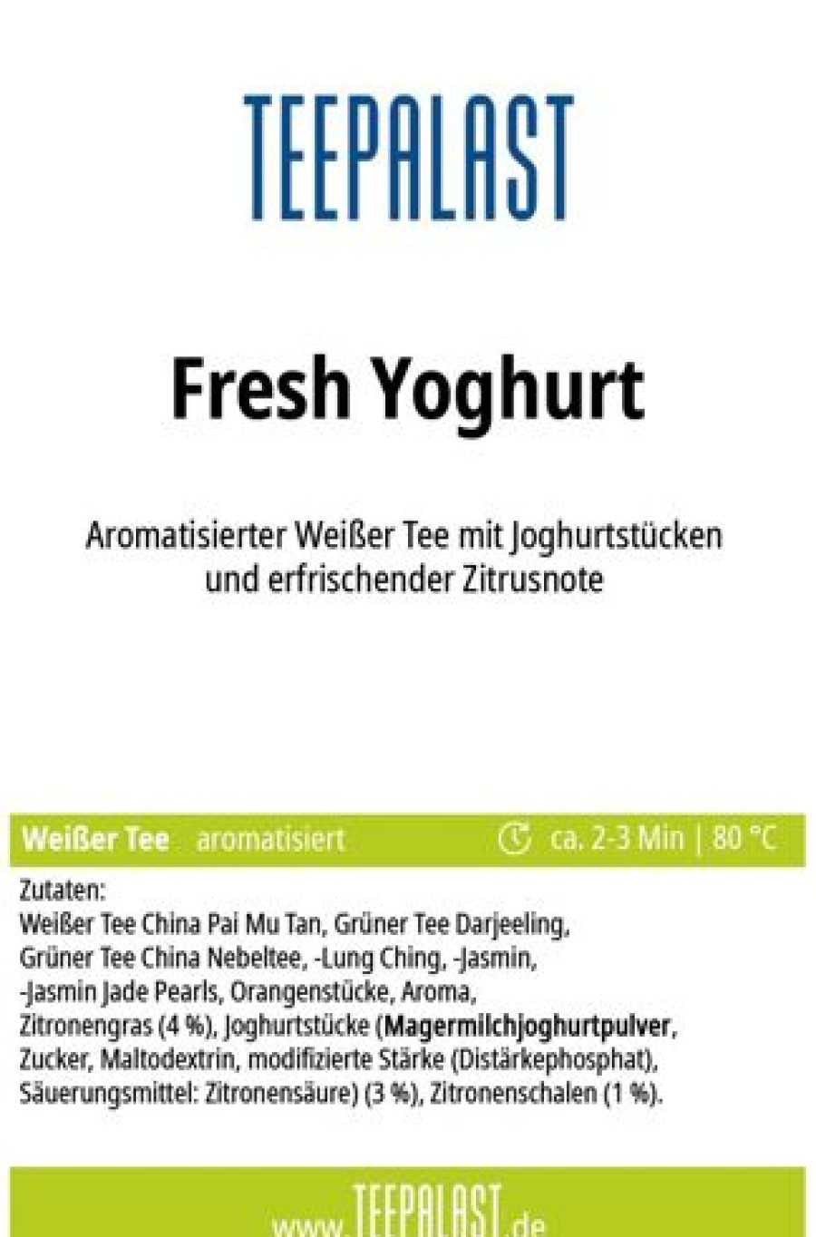 Weiser Tee | Teepalast Fresh Yoghurt