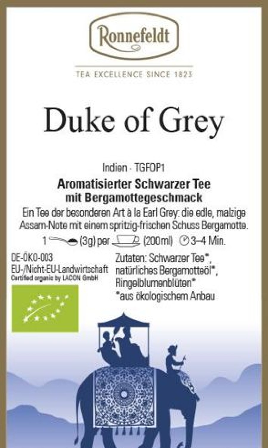 Schwarzer Tee | Ronnefeldt-Tee Duke Of Grey Bio