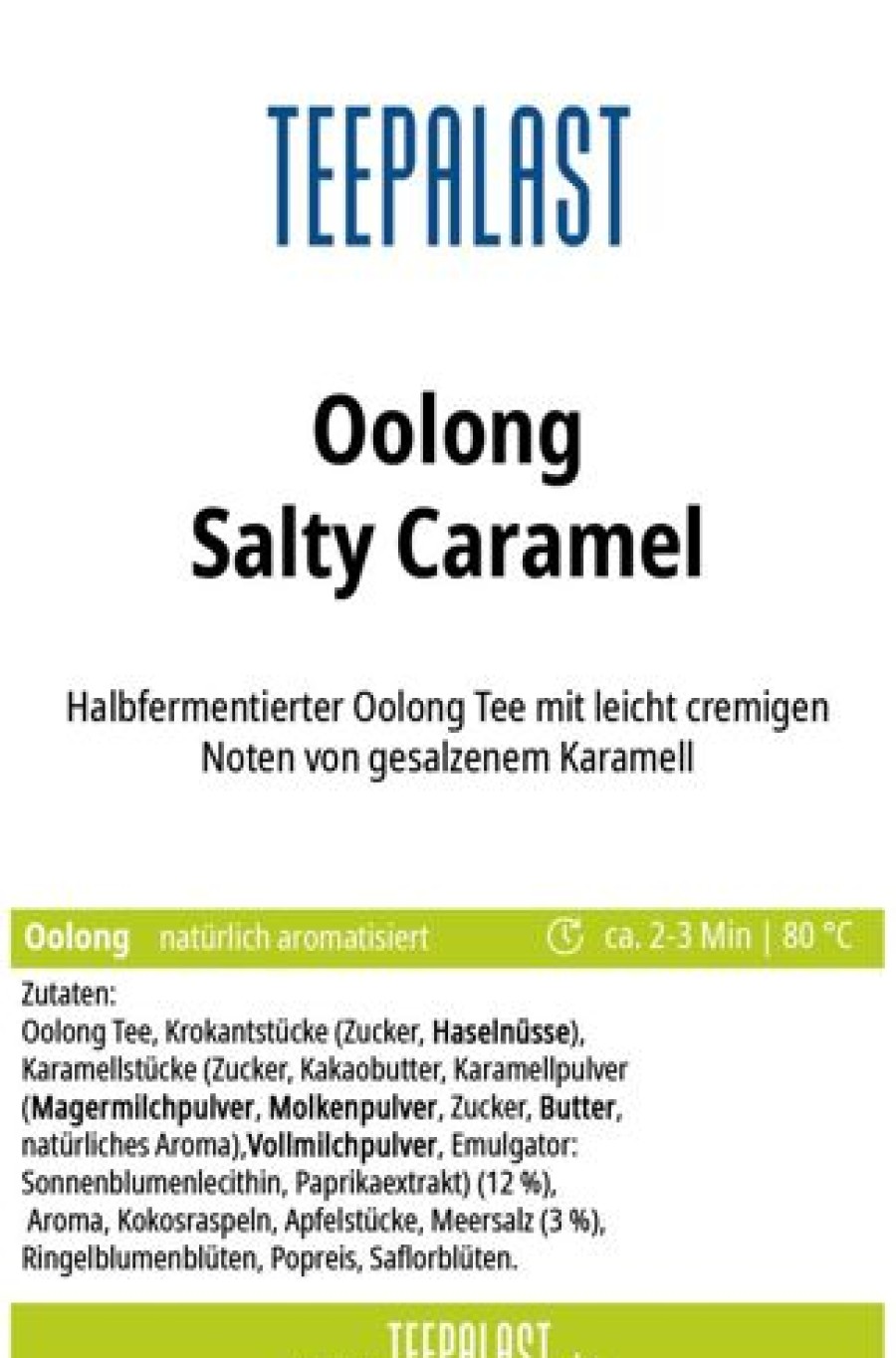 Oolong Tee | Teepalast Salty Caramel