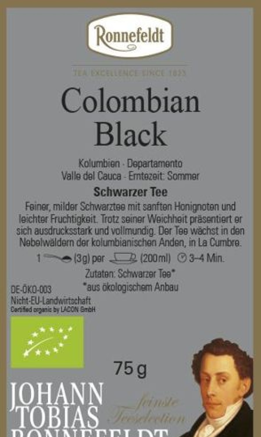 Besonderheiten | Ronnefeldt-Tee Colombian Black Bio