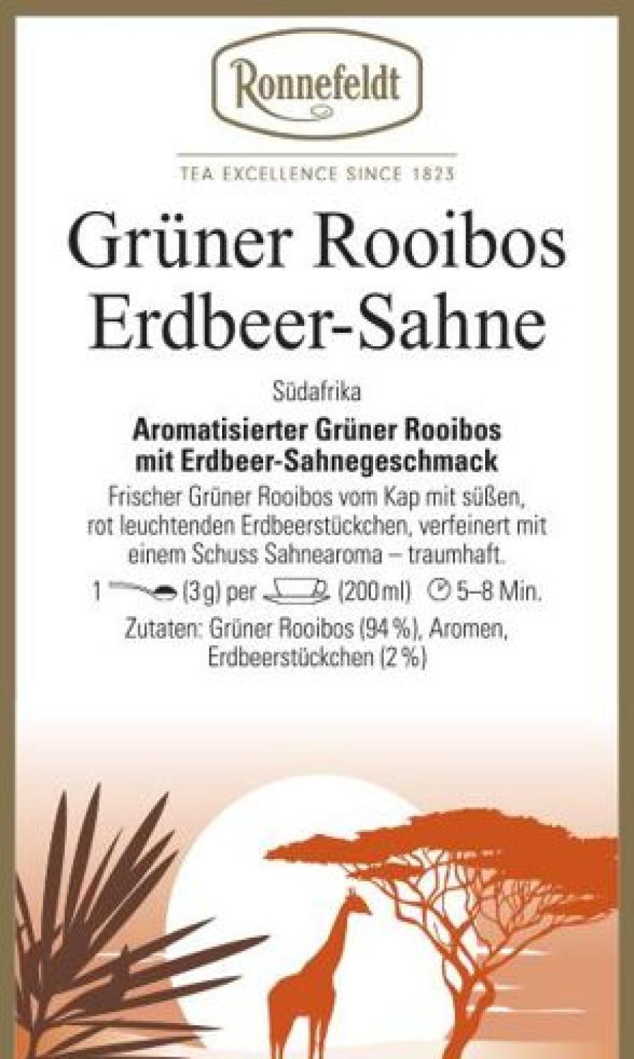 Rooibos Tee | Ronnefeldt-Tee Grner Rooibos Erdbeer-Sahne