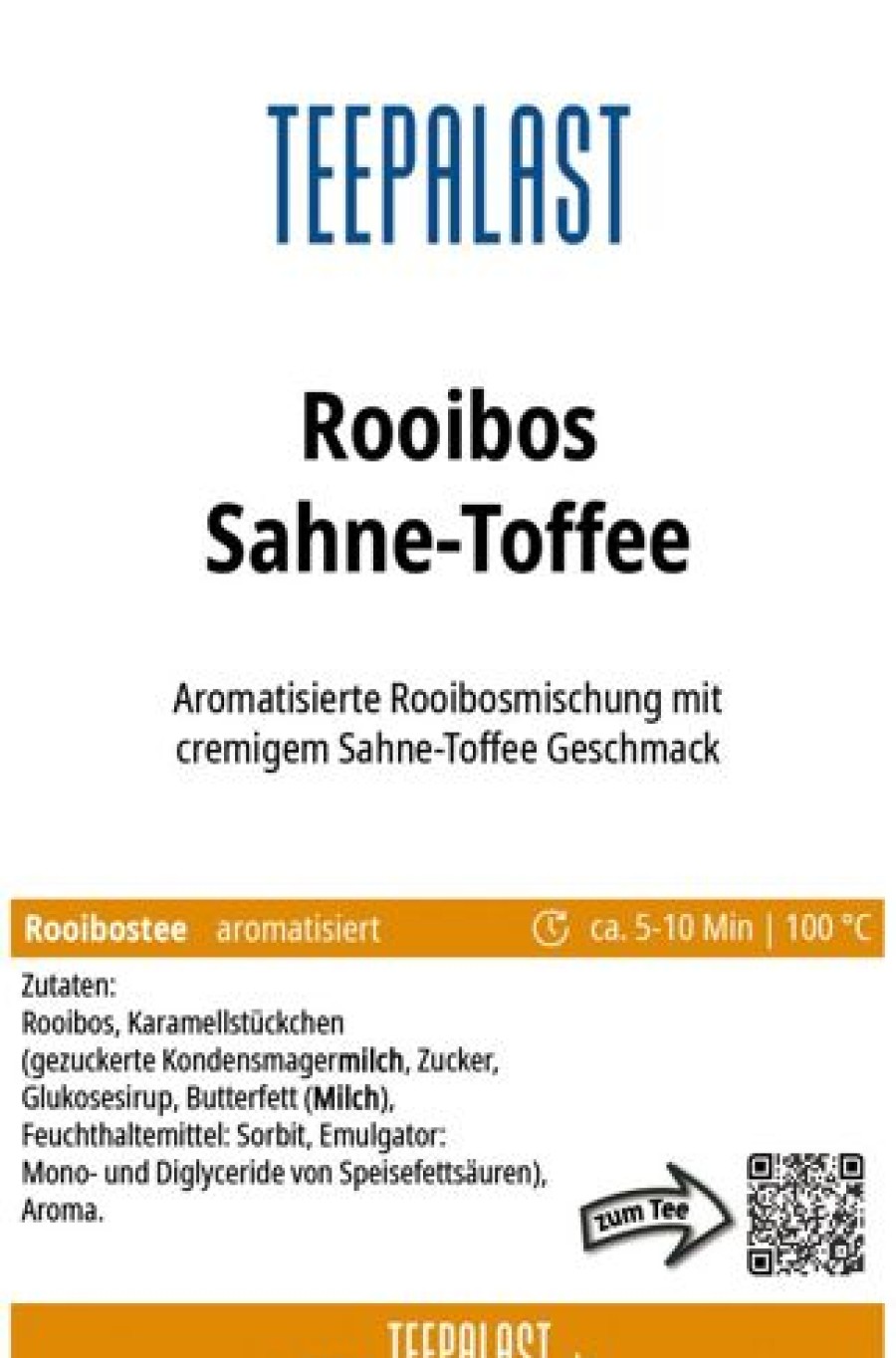 Rooibos Tee | Teepalast Rooibos Sahne-Toffee