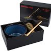 Matcha | Maoci Matcha-Set Dreiteilig Blau-Bronze