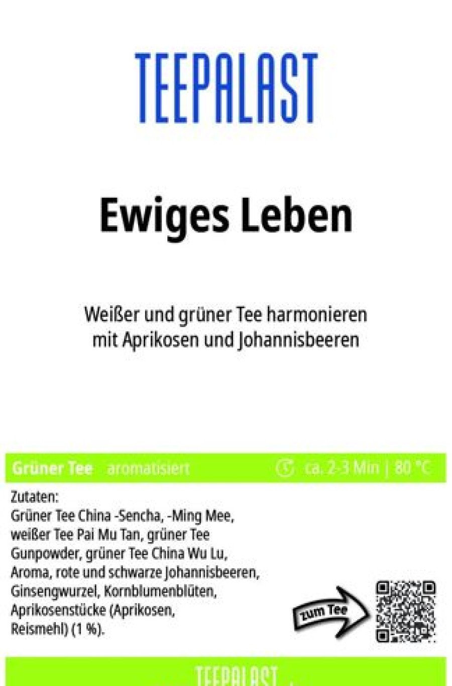 Gruner Tee | Teepalast Ewiges Leben