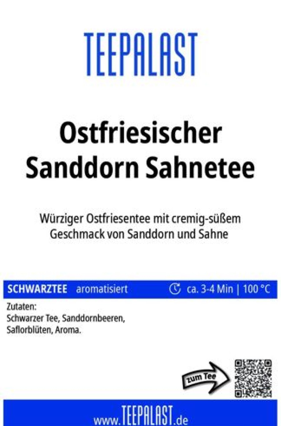 Schwarzer Tee | Teepalast Ostfriesischer Sanddorn-Sahnetee