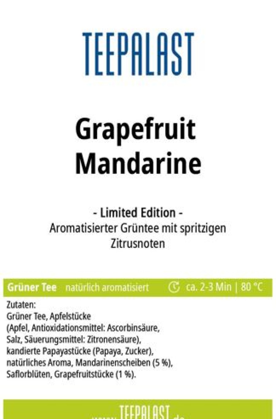 Eistee | Teepalast Grapefruit Mandarine Limited Edition