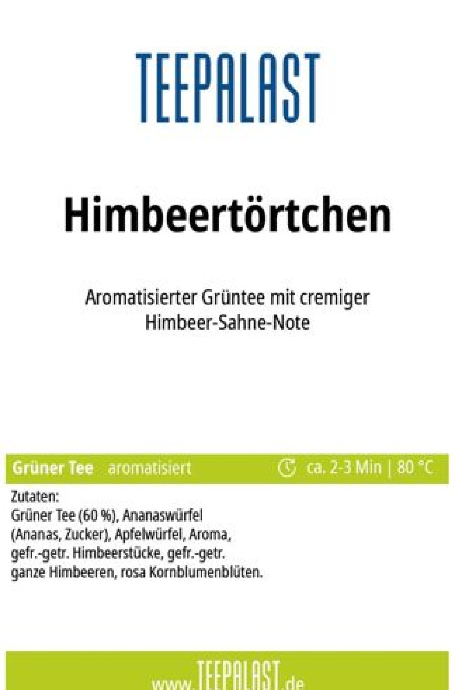 Gruner Tee | Teepalast Himbeertrtchen Grntee