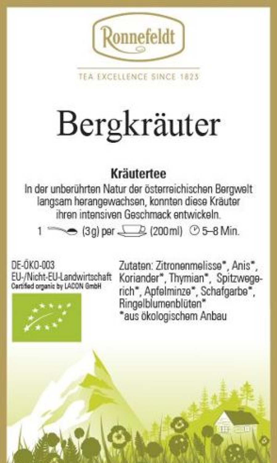 Ronnefeldt | Ronnefeldt-Tee Bergkruter Bio