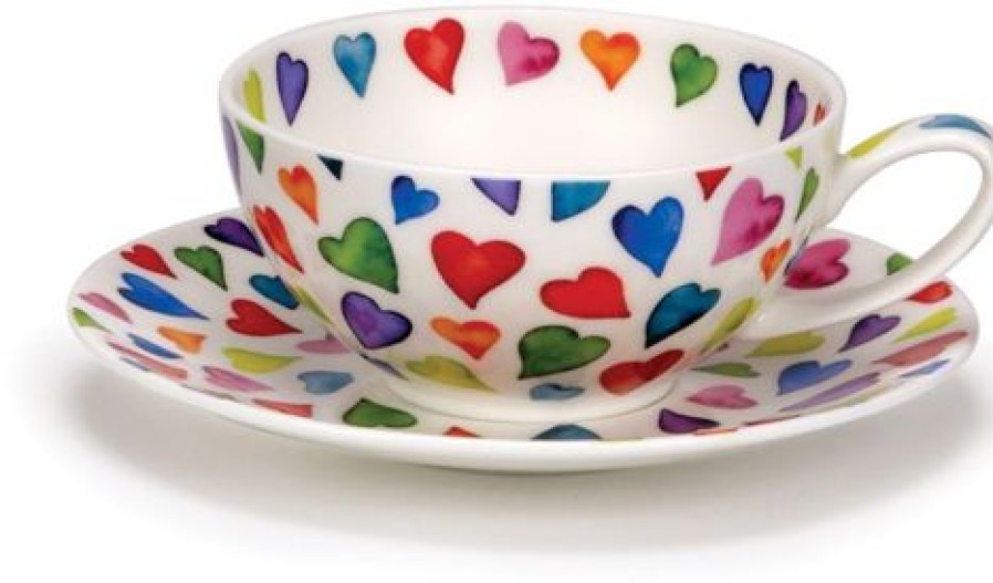 Tassen | Dunoon Tea For One Cup And Saucer - Warm Hearts