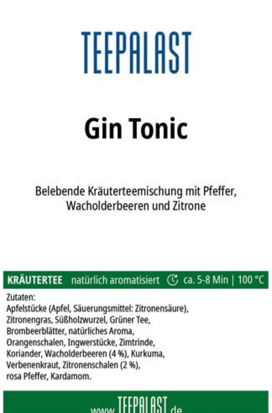 Eistee | Teepalast Gin Tonic